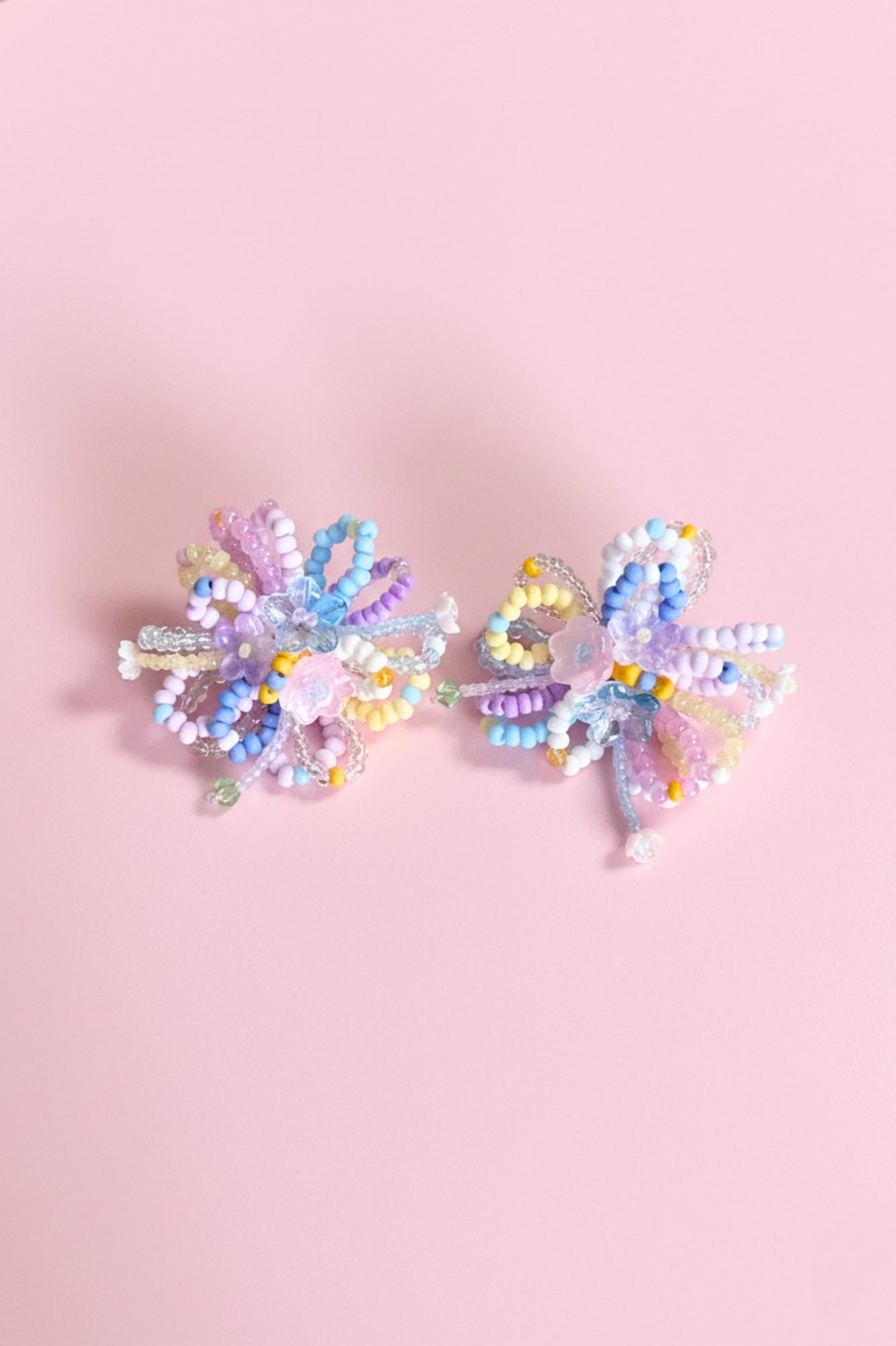 Pastel Beaded Bloom Earrings