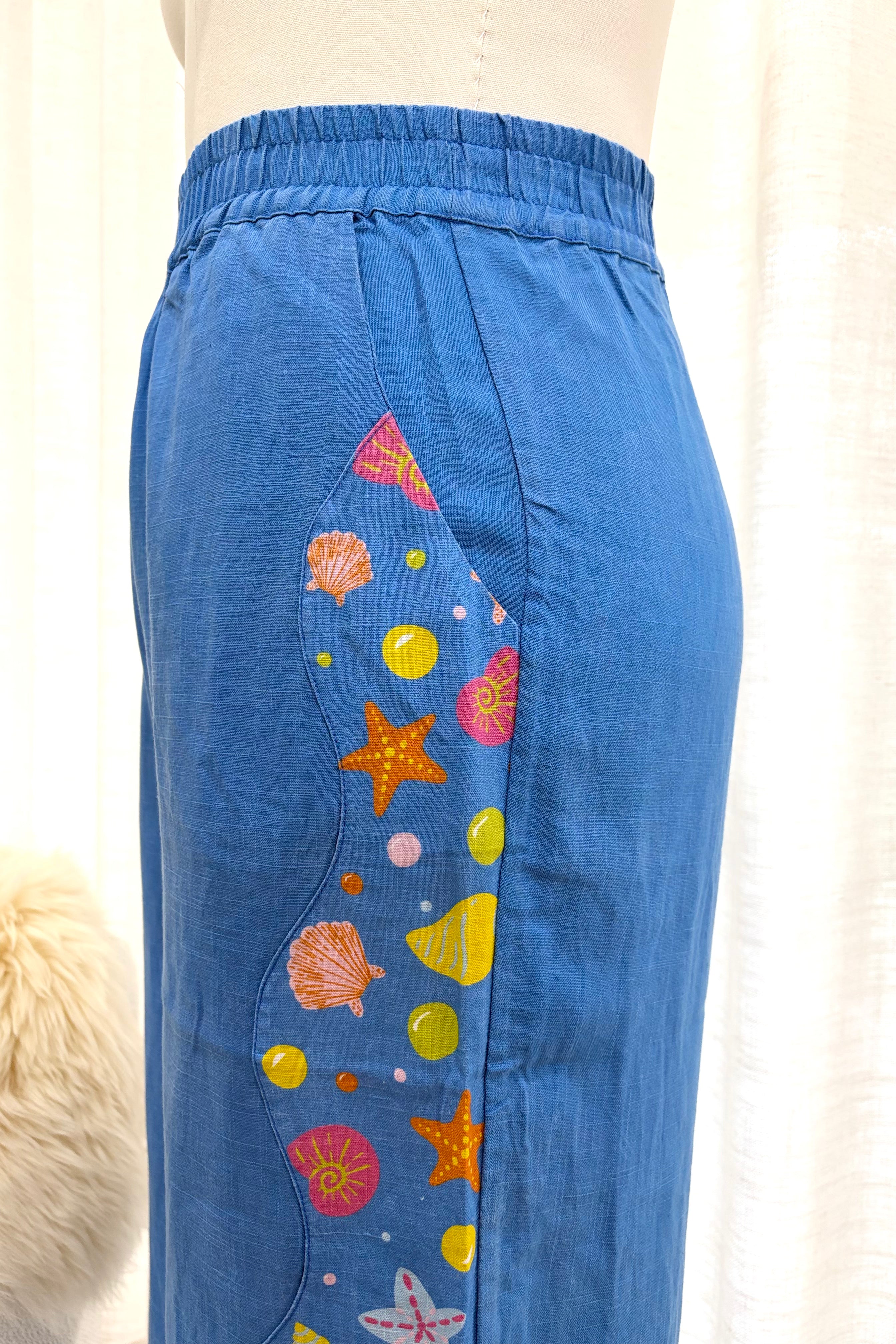 Mermaid Hotline Pants (Hazy Blue) - Sample AU 12-14