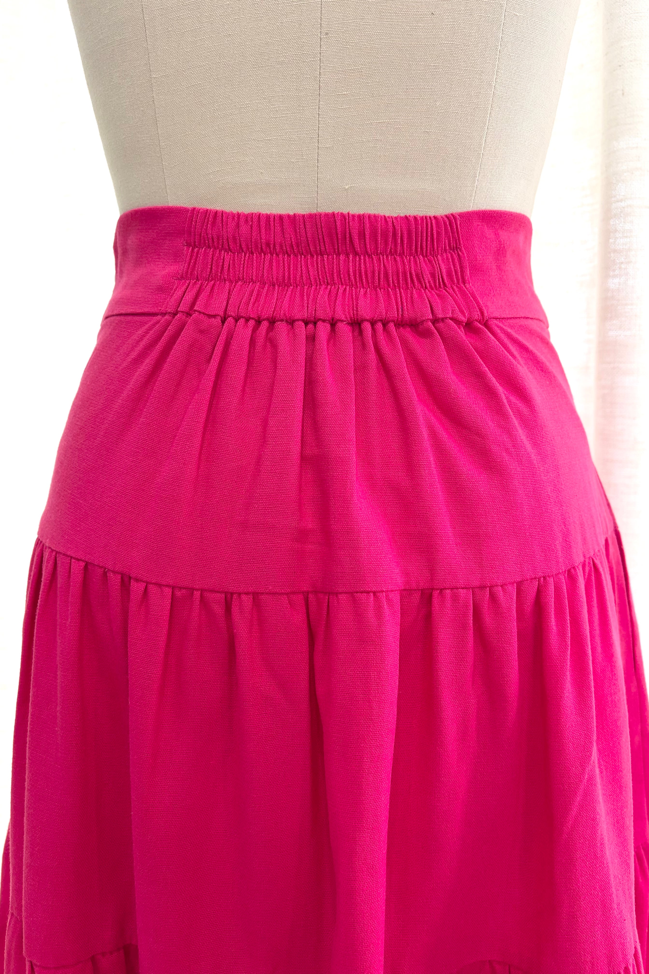 Whimsical Linen Cotton Maxi Skirt - Sample AU 8