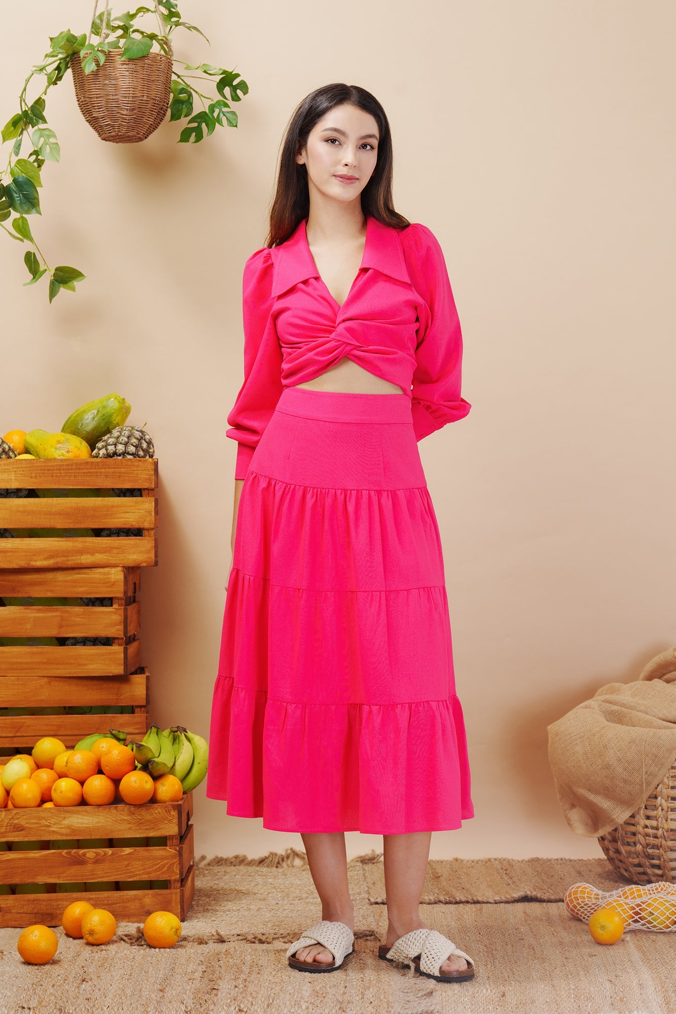 Whimsical Linen Cotton Maxi Skirt