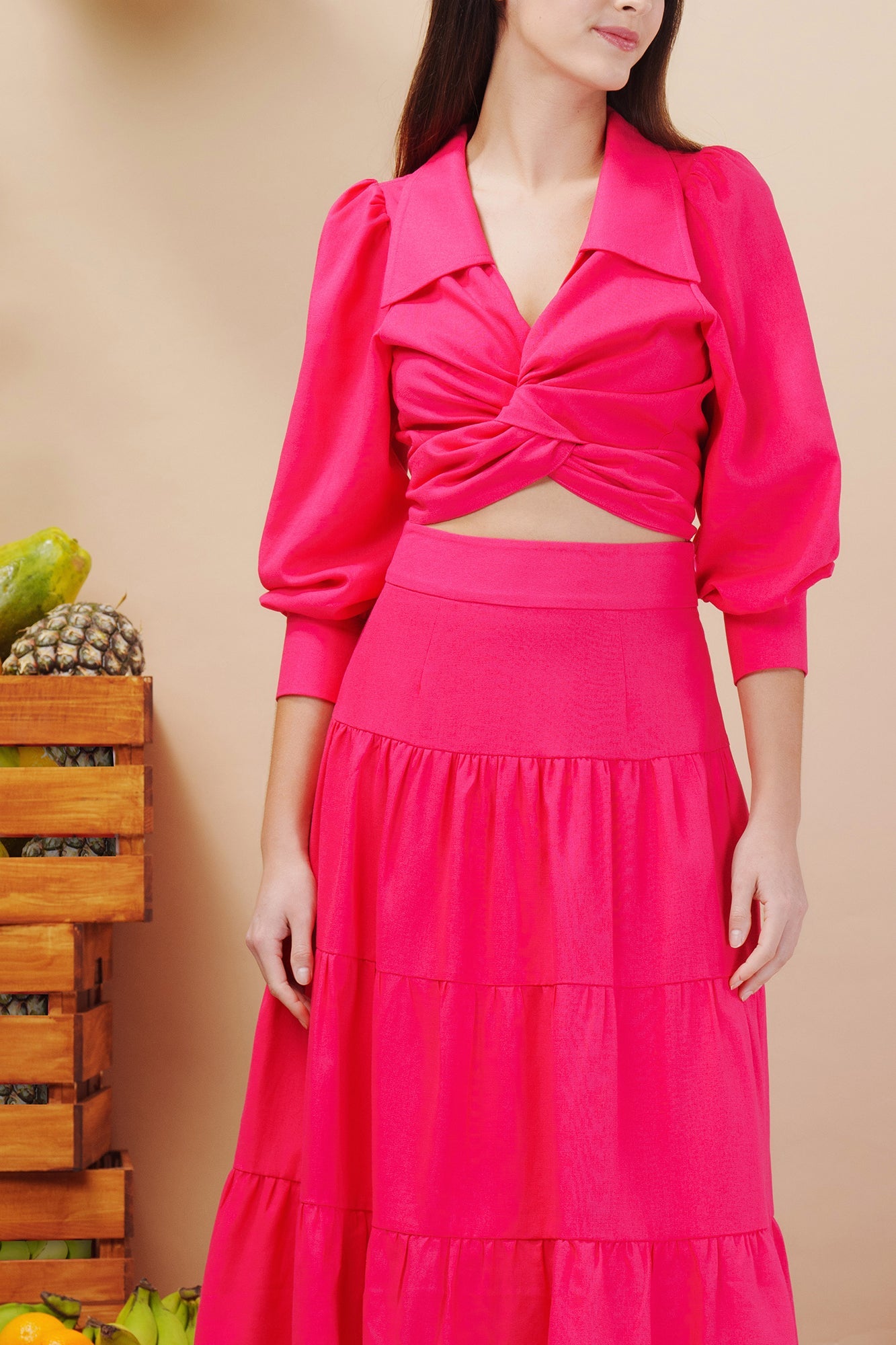 Whimsical Linen Cotton Wrap Shirt