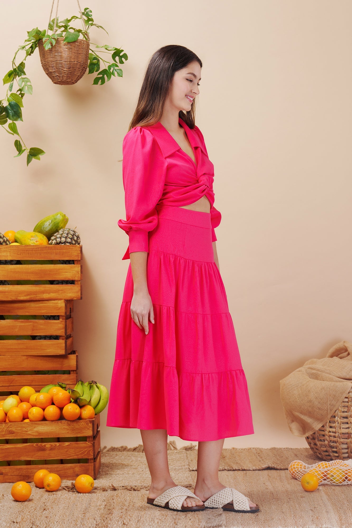 Whimsical Linen Cotton Maxi Skirt