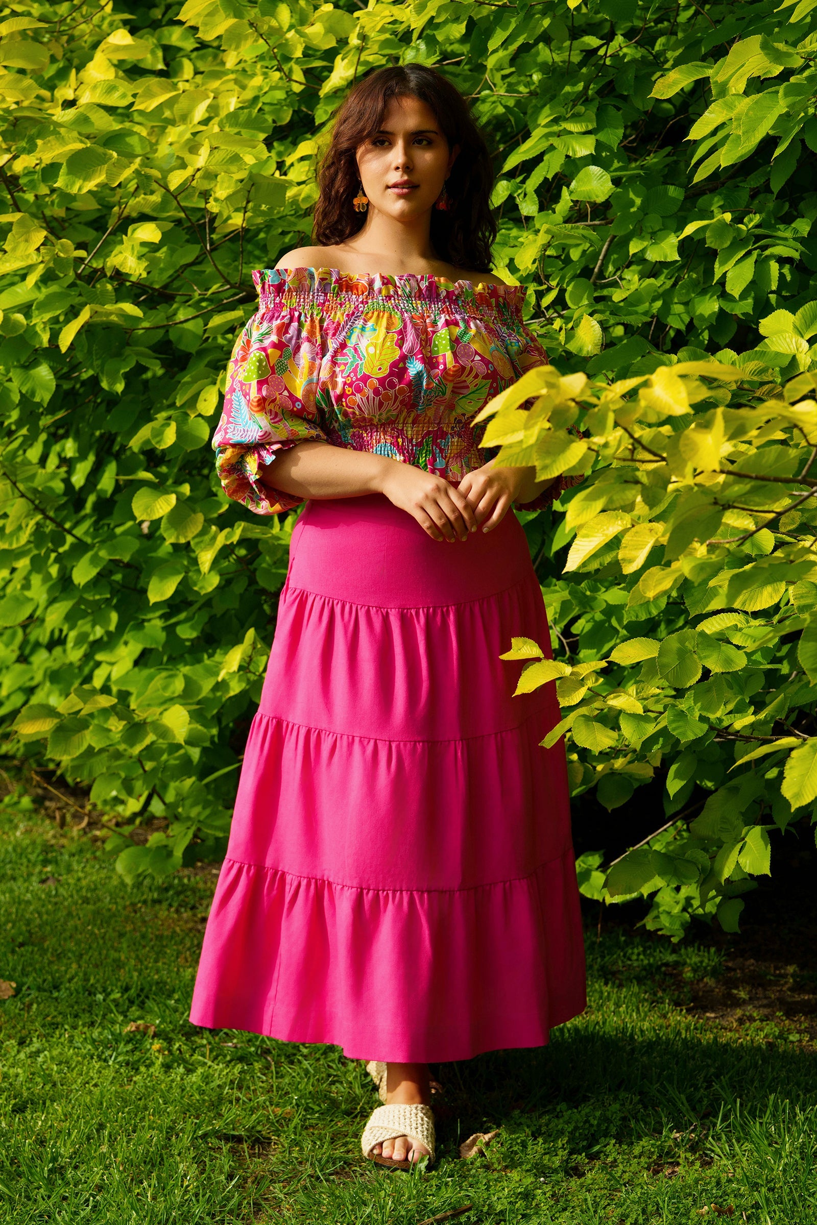 Whimsical Linen Cotton Maxi Skirt