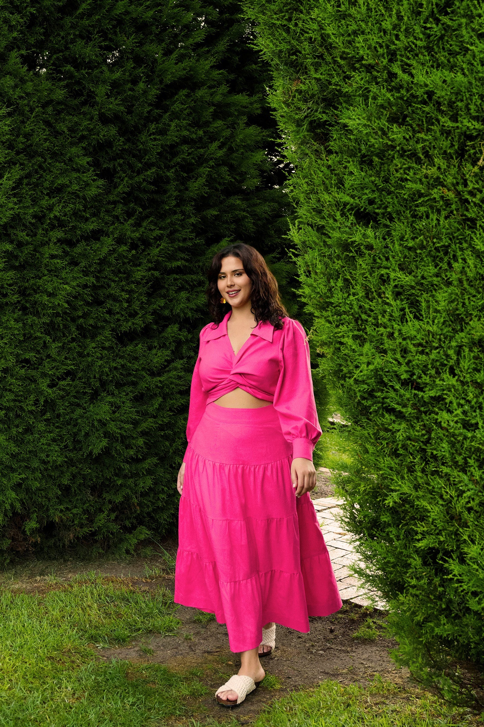 Whimsical Linen Cotton Maxi Skirt