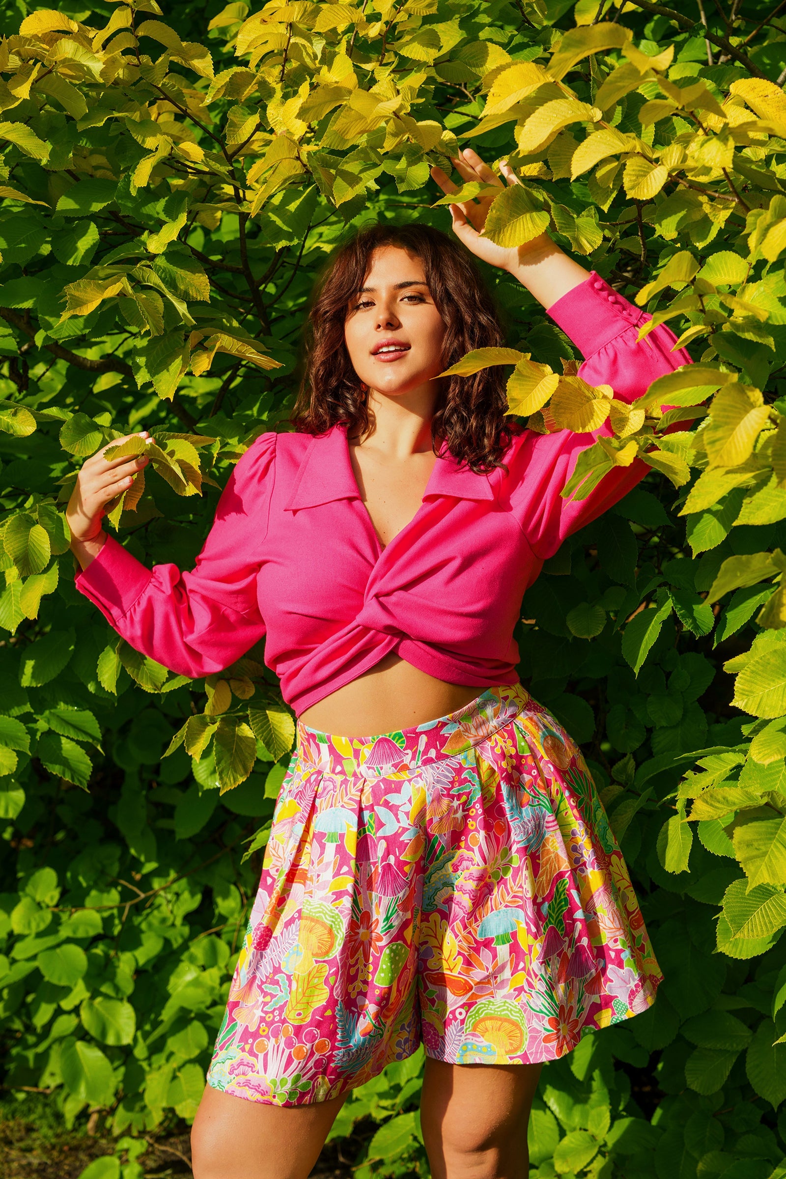 Mushroom Madness Linen Skort