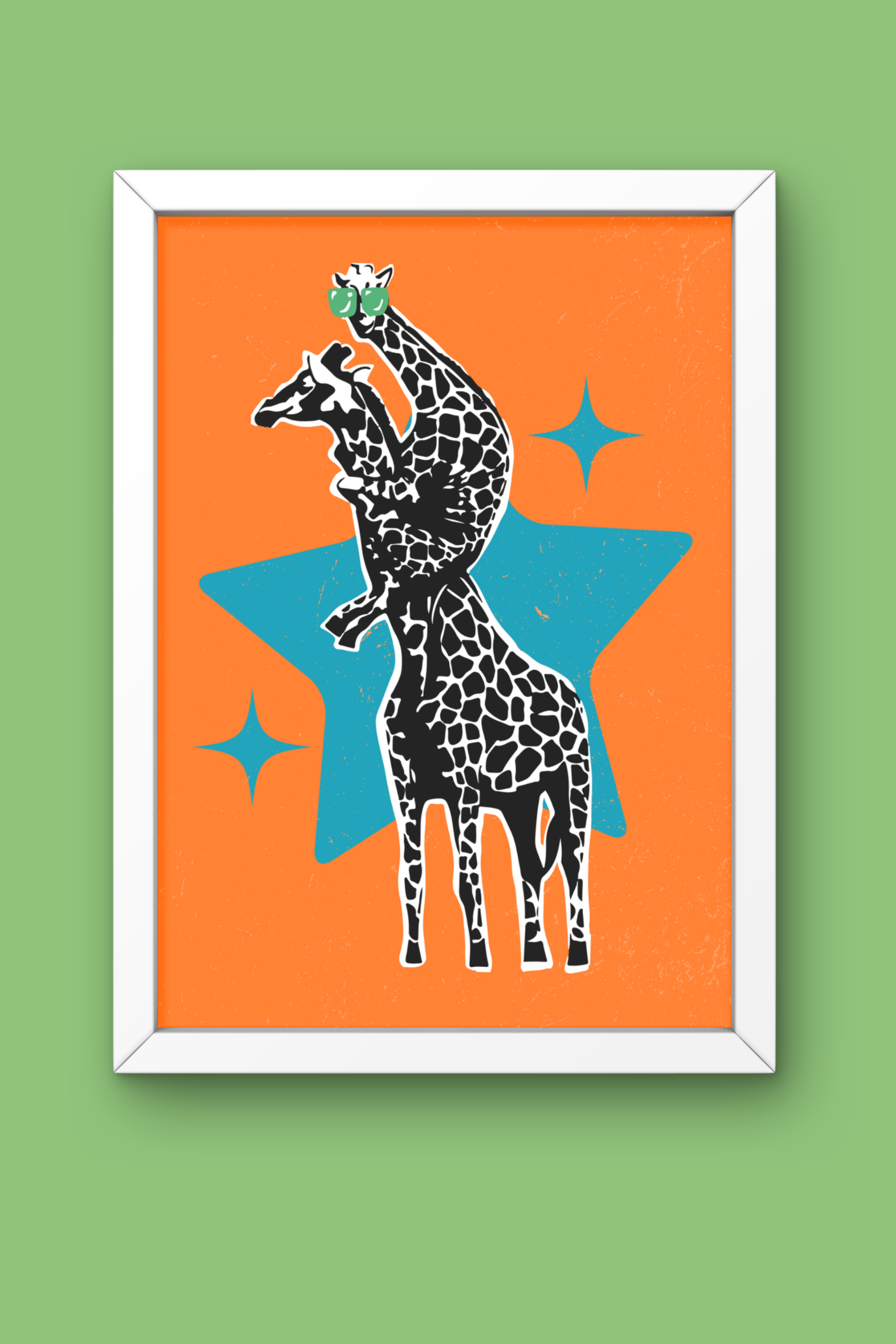 Giraffe-Topia Art Print - Star