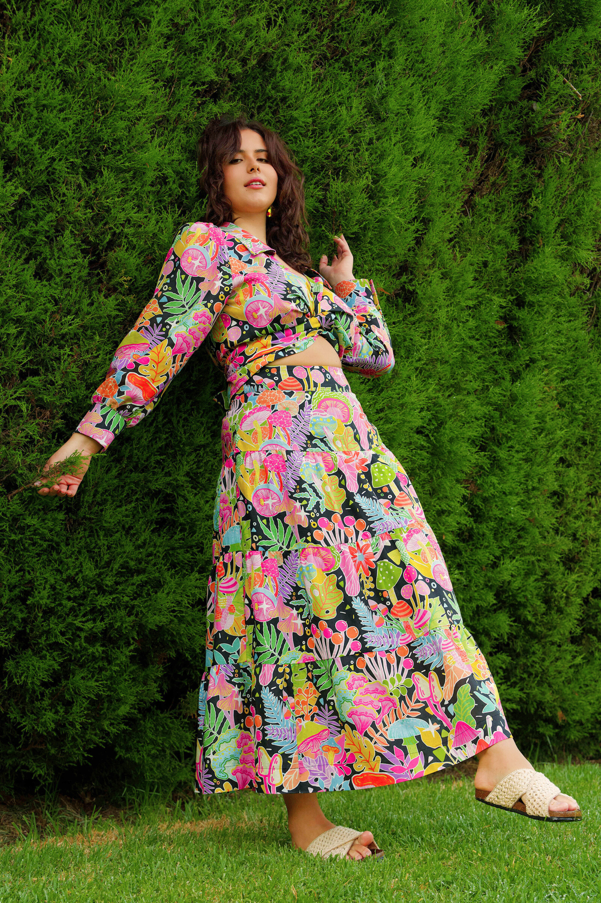 Once Upon a Time Linen Cotton Maxi Skirt