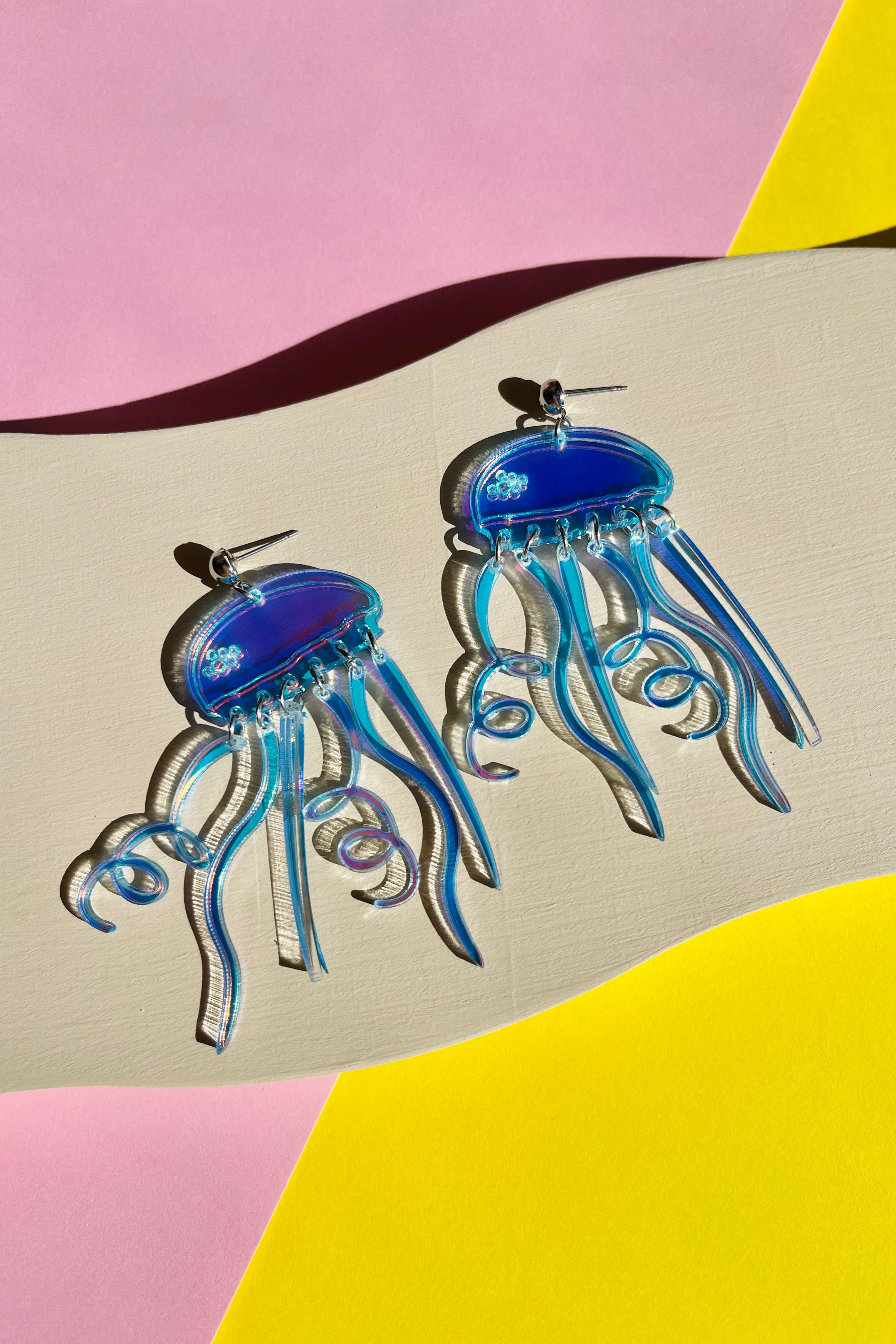 Iridescent Jellyfish Dangle Earrings