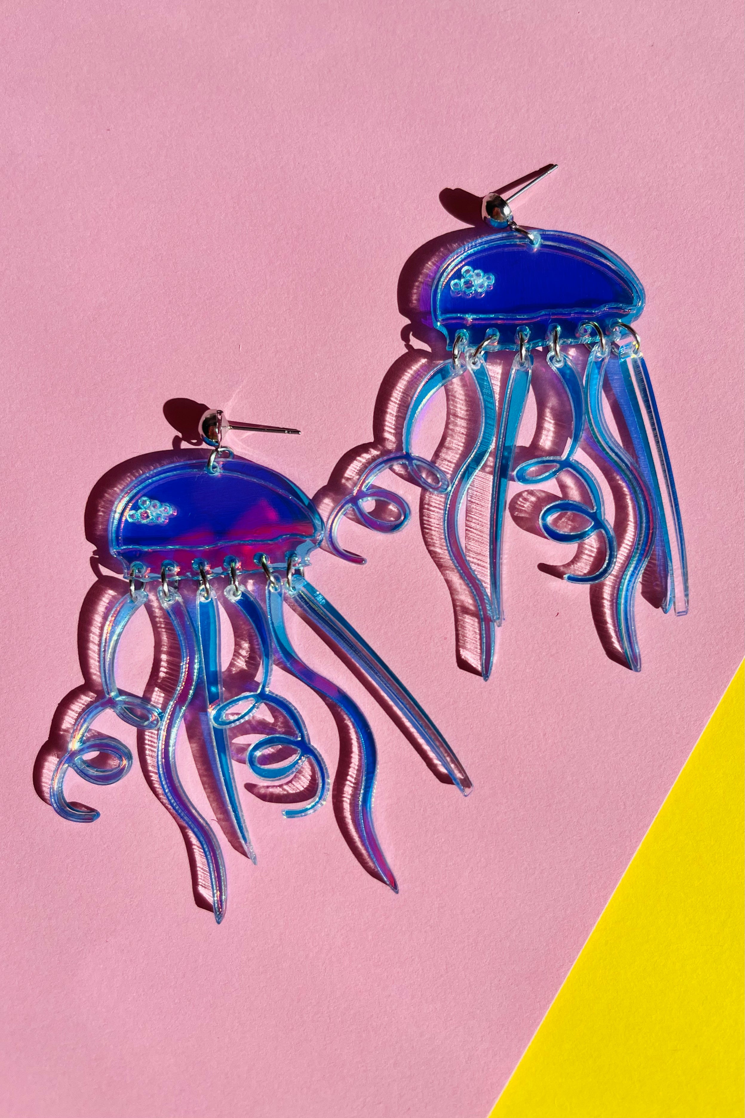 Iridescent Jellyfish Dangle Earrings