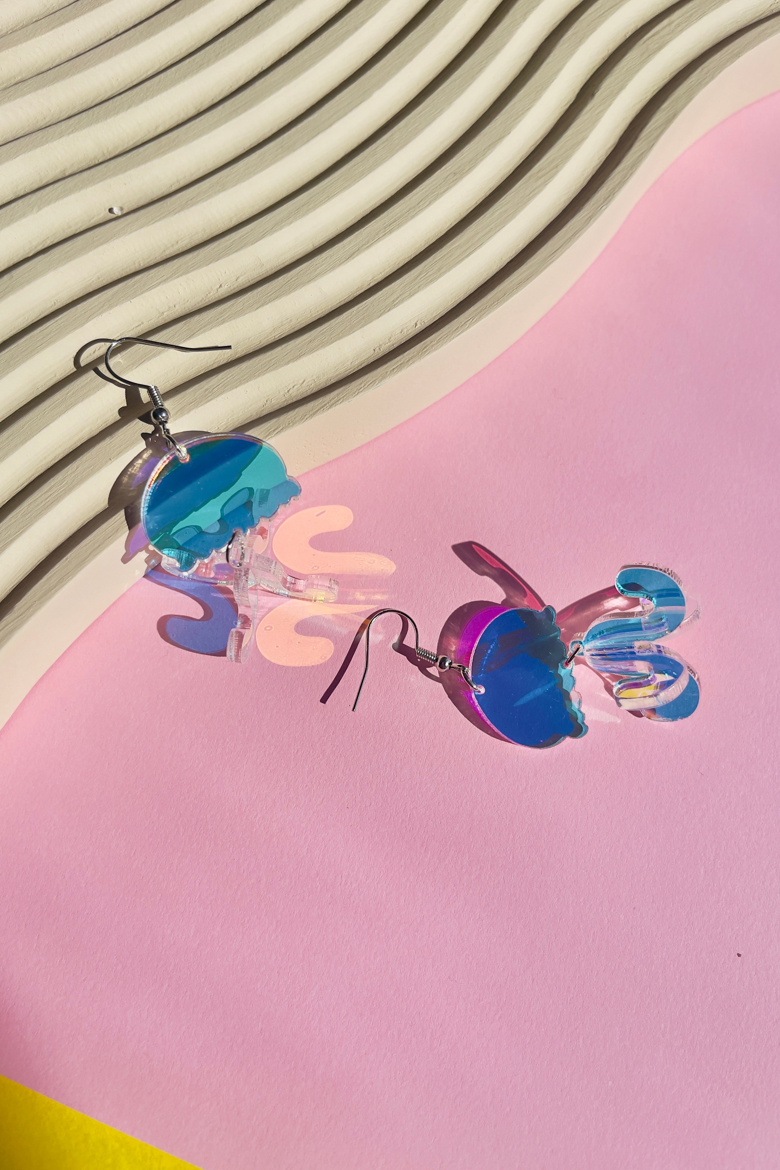 Iridescent Octopus Dangle Earrings