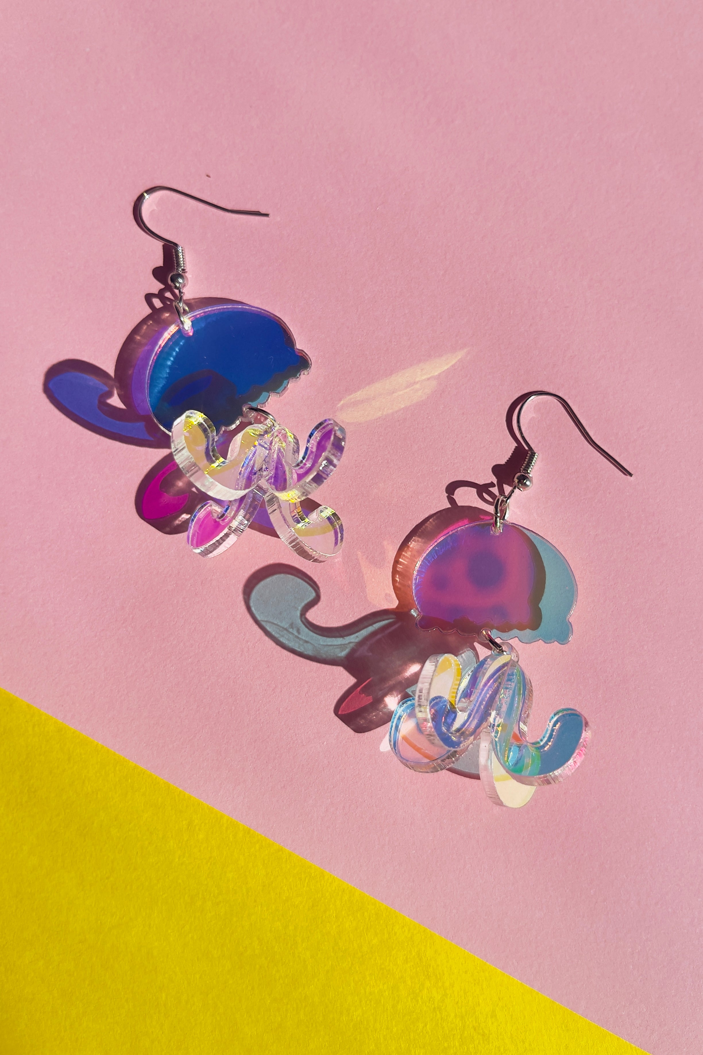 Iridescent Octopus Dangle Earrings