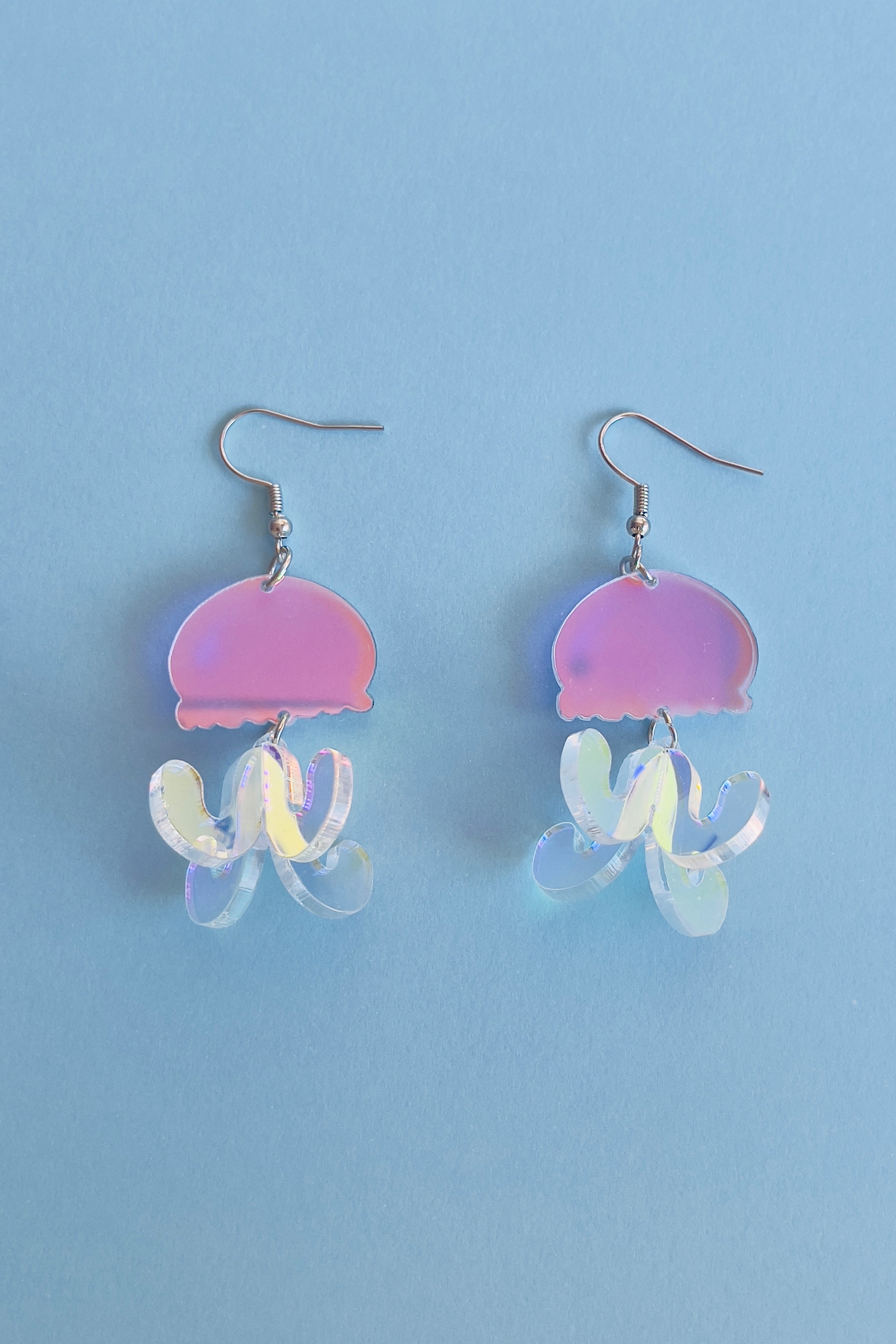 Iridescent Octopus Dangle Earrings