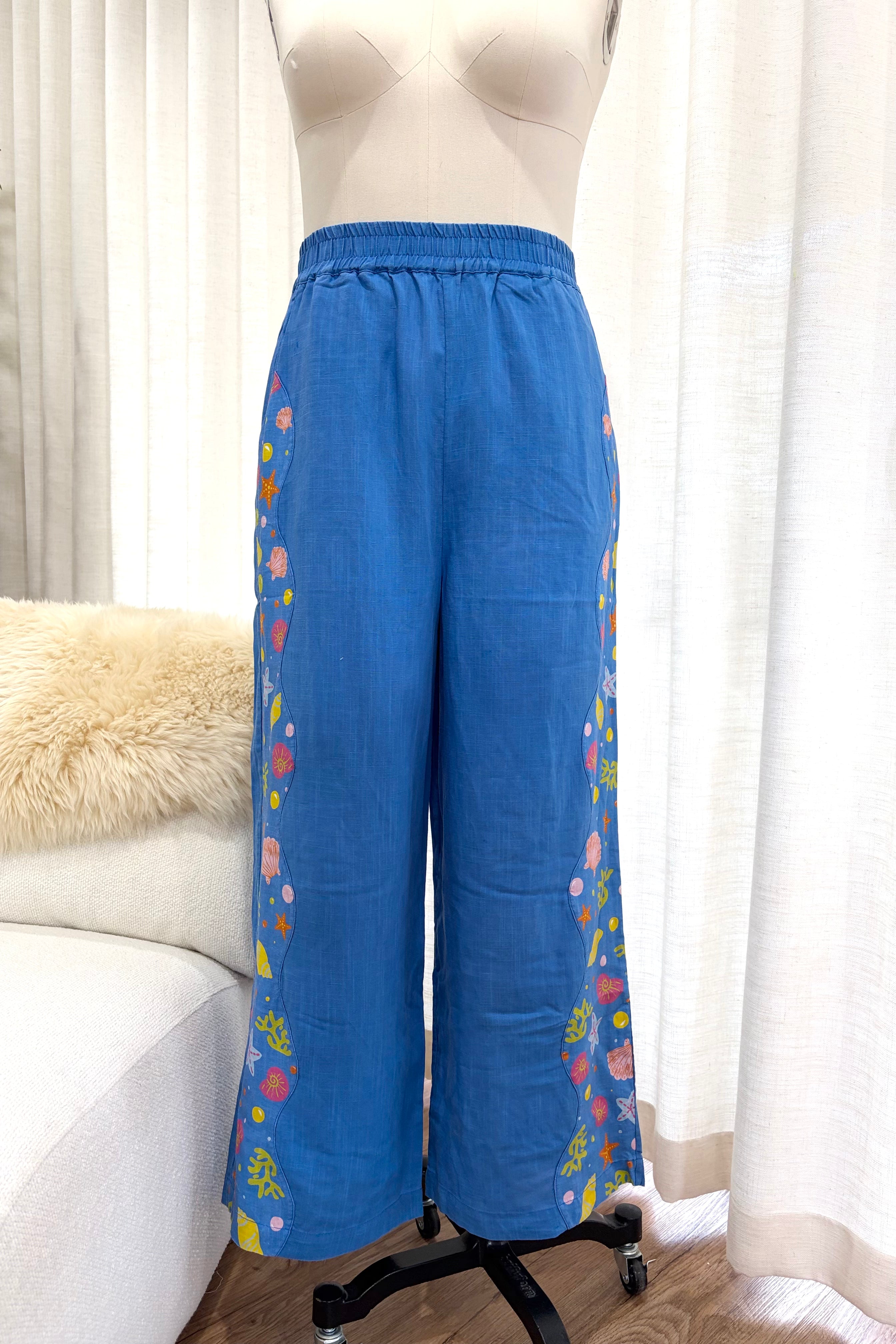 Mermaid Hotline Pants (Hazy Blue) - Sample AU 12-14