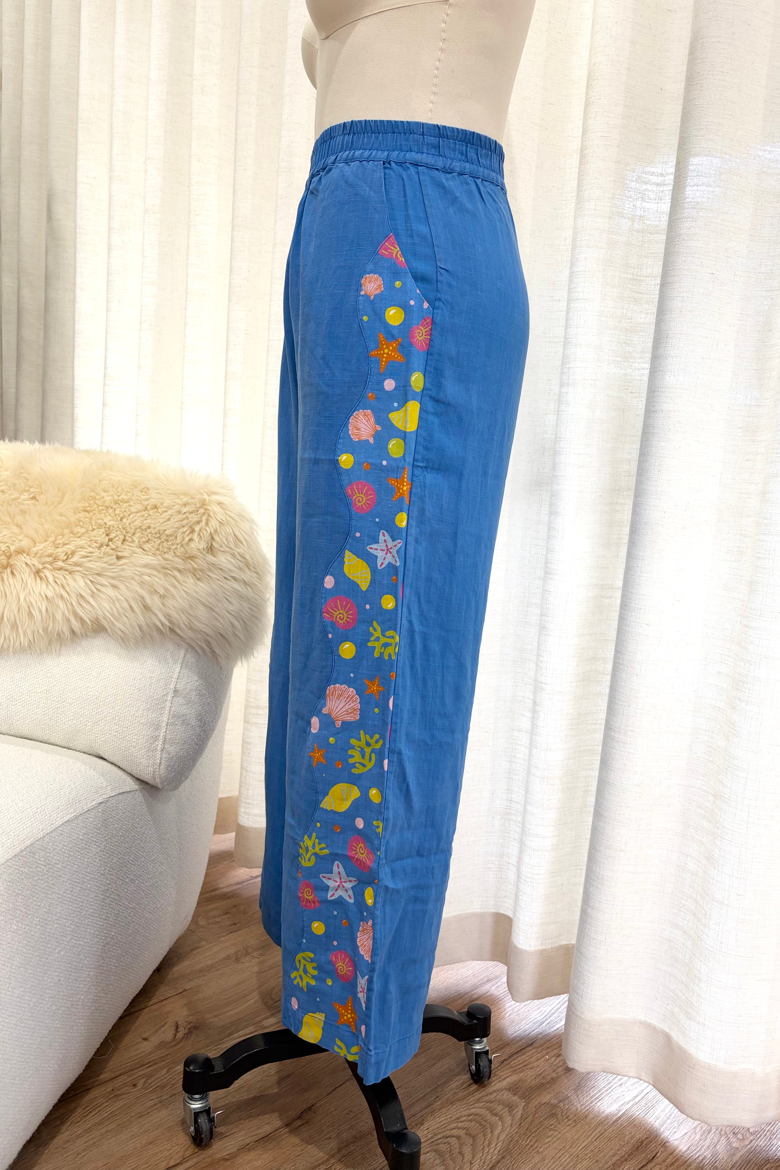 Mermaid Hotline Pants (Hazy Blue) - Sample AU 12-14