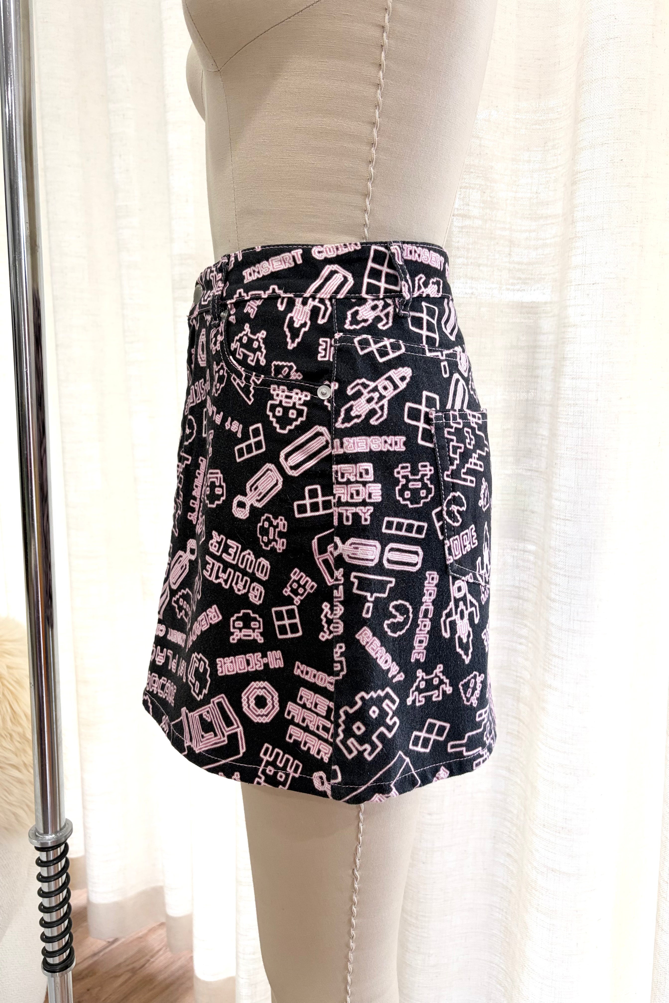 Retro Arcade Party Skirt - Sample AU 10-12