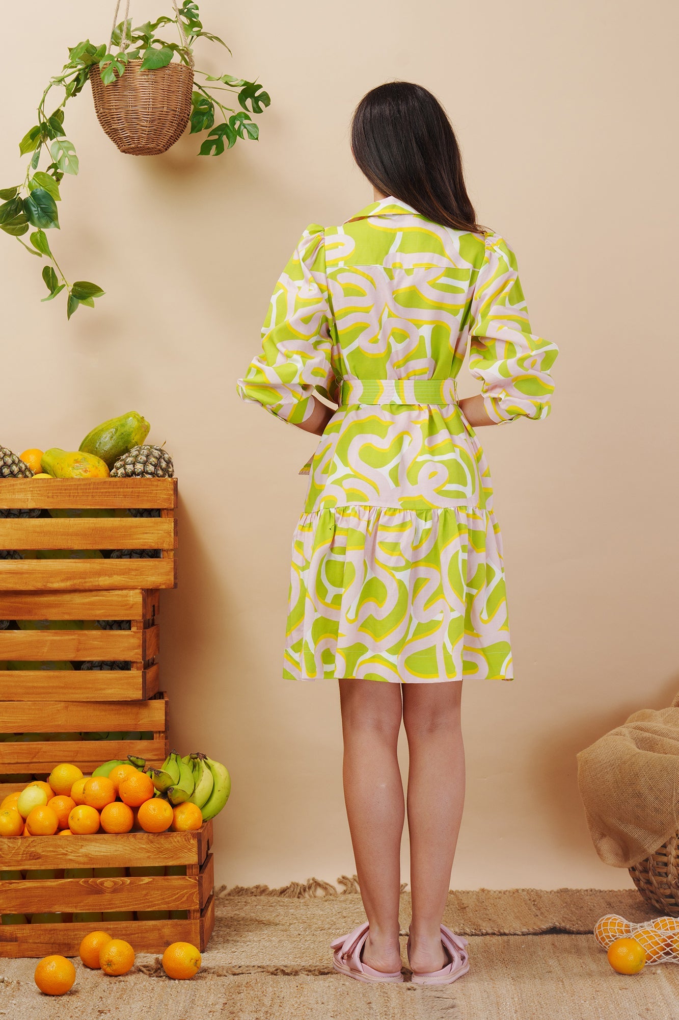 Sunrise Linen Blend Shirt Dress