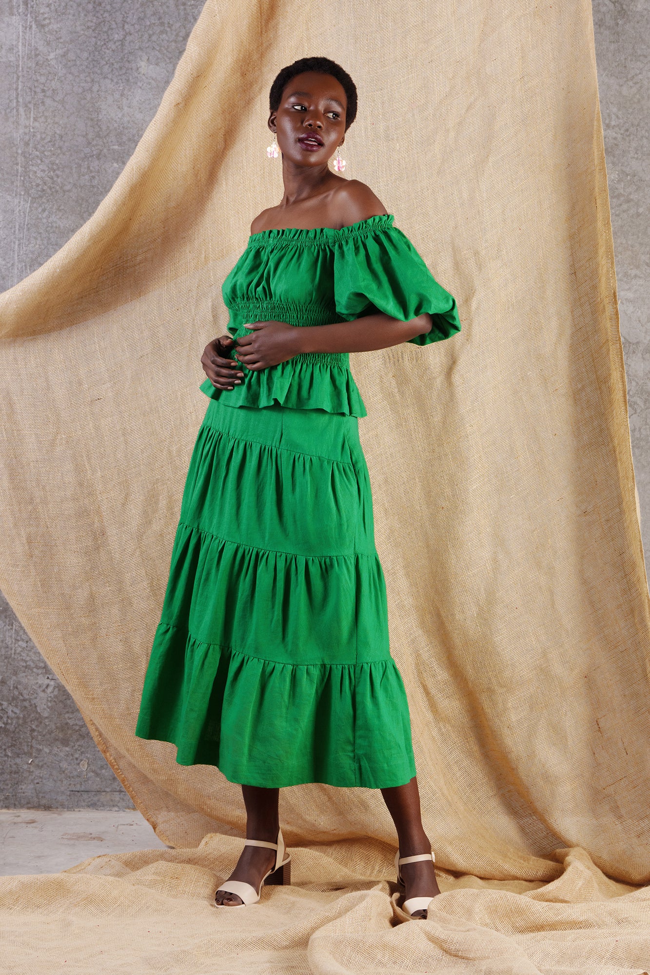 SPLASH MAXI SKIRT GREEN (7088592683056)